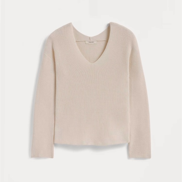 Everlane Off-White Ribbed Knit Top - Picture 5 of 9